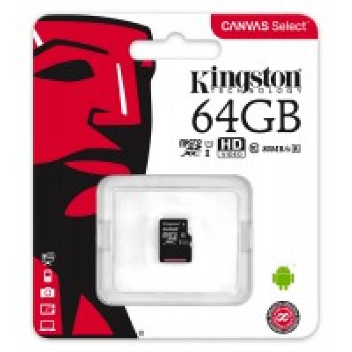 64Gb - Kingston MicroSDHC Class 10 UHS-I U1 Canvas Select SDCS/64GBSP (Оригинальная!)