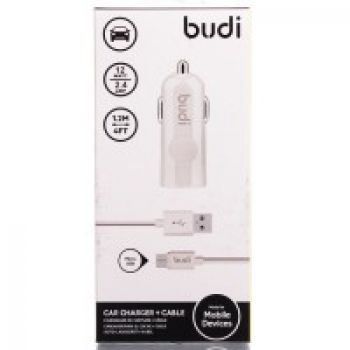 Зарядное устройство Budi M8J062M 2.4A + MicroUSB Cable White