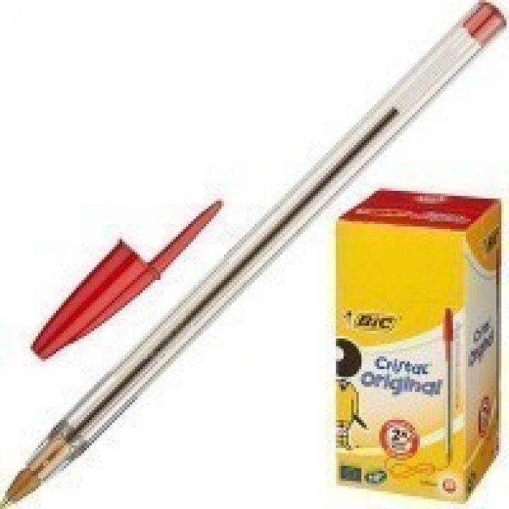 Ручка шариковая BIC Cristal красный 0, 4мм Франция