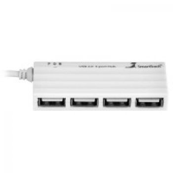Концентратор USB 2.0 Smartbuy SBHA-6810-W 4 порта,белый
